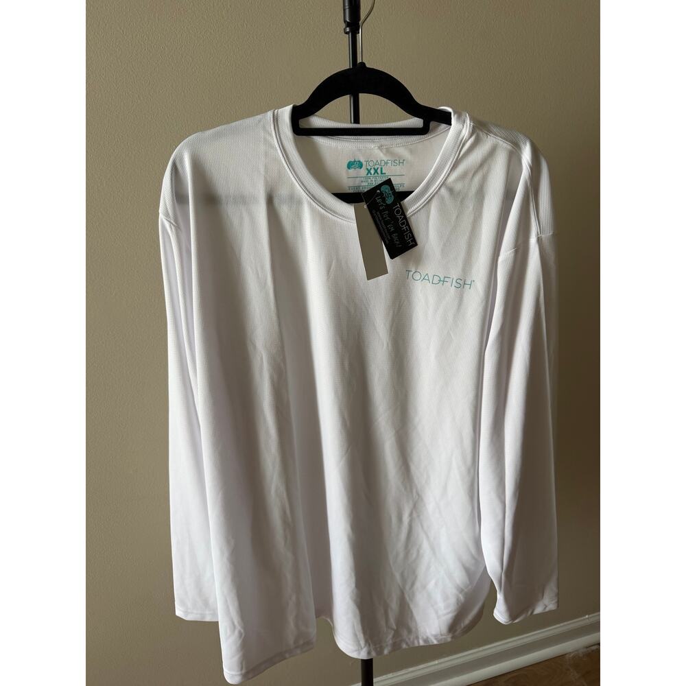 Toadfish White Long Sleeve Shirt Size XXL